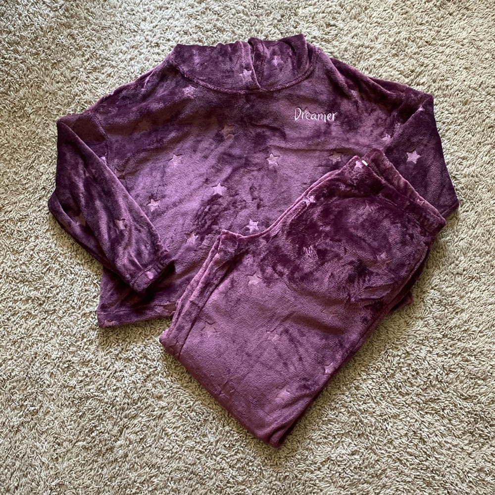 NWT Cropped Pajama Shirt and Jogger Set